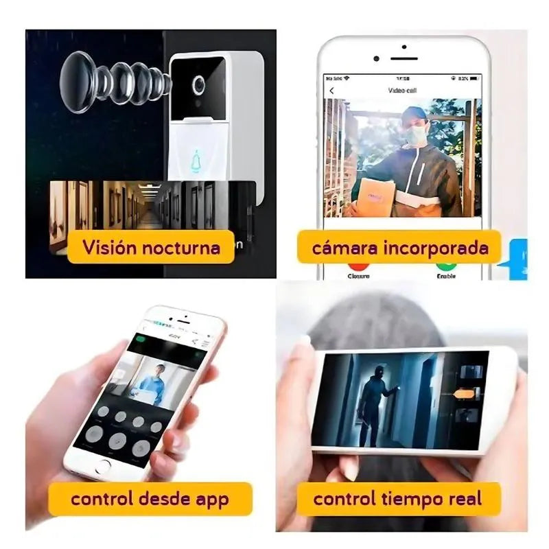 Timbre Inalámbrico Con Cámara Hd
