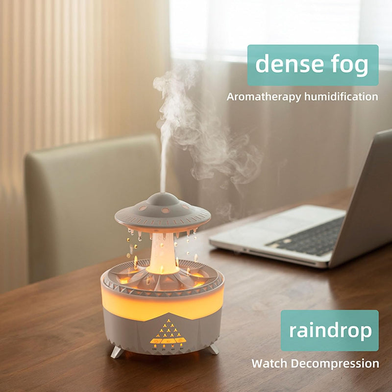 Humidificador con sonido de lluvia para personas con problemas de insomnio➕Curso de yoga online GRATIS