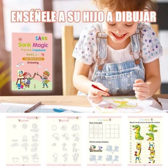 Super KIT de 4 Libros de Caligrafía Reutilizables Tinta Mágica ⭐⭐⭐⭐⭐