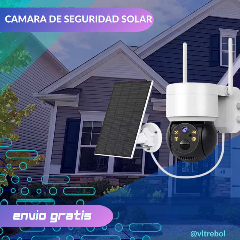 Cámara de Seguridad - Con Carga mediante panel solar.