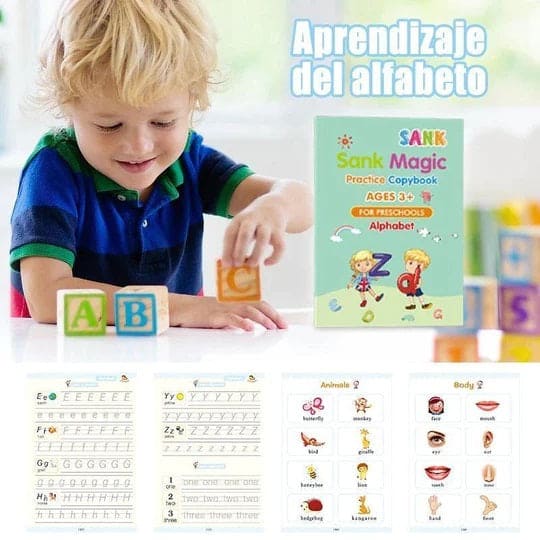 Super KIT de 4 Libros de Caligrafía Reutilizables Tinta Mágica ⭐⭐⭐⭐⭐