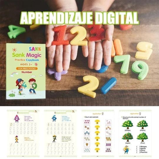 Super KIT de 4 Libros de Caligrafía Reutilizables Tinta Mágica ⭐⭐⭐⭐⭐